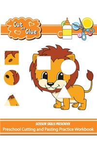 Preschool Cutting and Pasting Practice Workbook