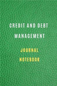 Credit and debt management Notebook Credit and debt management planner book