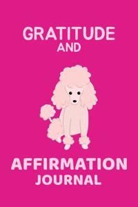 Pink Poodle Dog - Gratitude and Affirmation Journal For Kids