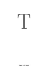 Buchstabe T Notizbuch