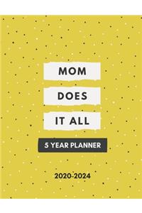 2020-2024 Five Year Planner Mom Does It All