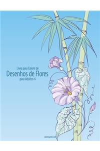Livro para Colorir de Desenhos de Flores para Adultos 4