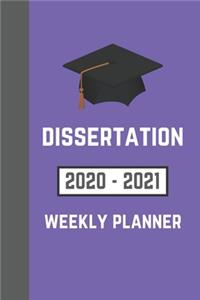 Dissertation 2020-2021 Weekly Planner