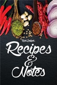 Blank Cookbook Recipes Notes