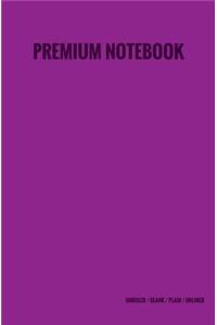 Premium Notebook - Unruled / Blank / Plain / Unlined