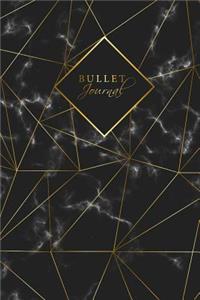 Bullet Journal: Black Marble Gold Designer Bullet Journal, Blank Dot Grid Journal, Self-Help Journal Writing, Creativity, 120 Pages Dot Grid Notebook 6 X 9 Marble (Dot Grid Bullet Journal) (Volume 2)