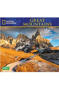 National Geographic Great Mountains 2018 Wall Calendar