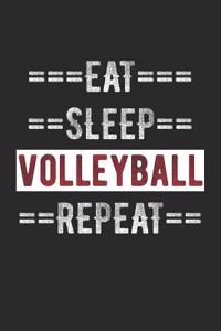 Volleyball Journal - Eat Sleep Volleyball Repeat
