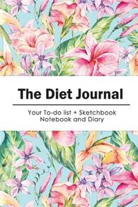 The Diet Journal: Diet Diary Plan + to Do List Diet Journal Notebook (Pastel Tropical Flower) Size 6x9 Inches