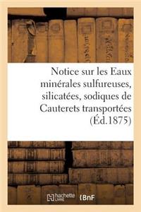 Notice Sur Les Eaux Minérales Sulfureuses, Silicatées, Sodiques de Cauterets Transportées