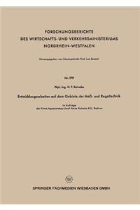 Entwicklungsarbeiten Auf Dem Gebiete Der Meß - Und Regeltechnik