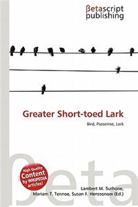 Greater Short-Toed Lark