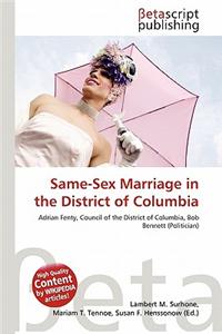 Same-Sex Marriage in the District of Columbia