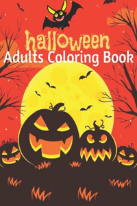 Halloween Adults Coloring Book