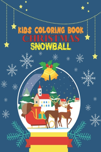 Kids Coloring Book Christmas Snowball