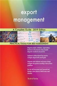 export management A Complete Guide - 2019 Edition