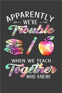 Apparently We Are Trouble When We Teach Together Who Knew