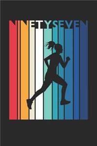 Running Notebook for 97 Year Old Women and Men - Vintage Running Journal - 97th Birthday Gift for Runner Diary