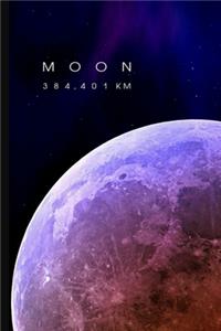 Moon: 6 x 9 Lined Writing Notebook Journal, 120 pages for Taking Notes, Writing Essays, Journaling