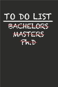 To Do List Bachelors Masters Ph.D