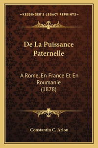 De La Puissance Paternelle