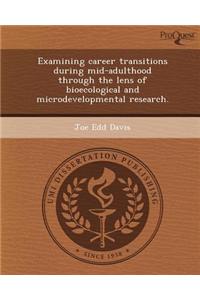 Examining Career Transitions During Mid-Adulthood Through the Lens of Bioecological and Microdevelopmental Research