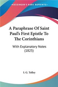 Paraphrase Of Saint Paul's First Epistle To The Corinthians