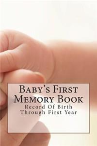 Baby's First Memory Book