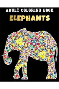 Adult Coloring Book - Elephants