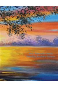 2017 Watercolor Sunset Monthly Academic Planner