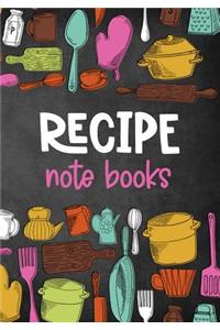 Recipe Note Books