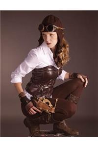 Steampunk Girl Blank Sketchbook