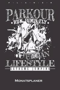 Parkour Run Jump Fly Monatsplaner