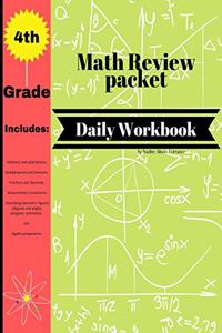 4th Grade Math Review Packet Daily Workbook