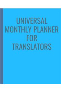 Universal Monthly Planner for Translators