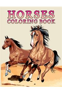 Horses Coloring Book