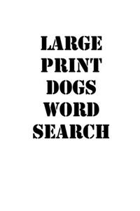 large print dogs word search