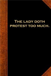 2020 Weekly Planner Shakespeare Quote Lady Doth Protest Too Much 134 Pages