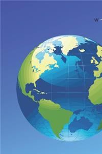 Notebook with squared paper 240 pages, 6x9 School Notebook, bilateral, two-sided, Geography, Physic