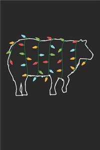 Sheep with Christmas Lights - Christmas Notebook - Sheep Diary - Animal Journal - Christmas Gift for Animal Lover