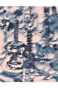 Guitar Sheet Music - 200 PAGES - 8.5 x 11 for musical instruments