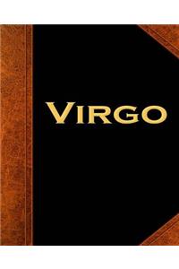 Virgo Zodiac Horoscope Vintage School Composition Book 130 Pages