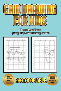 How to Draw Planes (Using Grids) - Grid Drawing for Kids