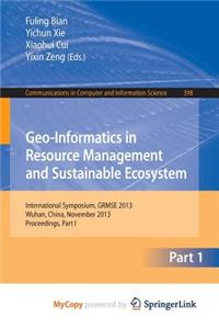 Geo-Informatics in Resource Management and Sustainable Ecosystem