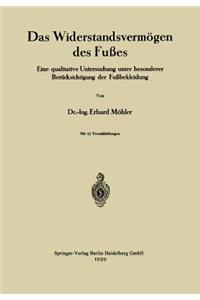 Das Widerstandsvermögen des Fußes