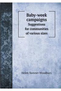 Baby-Week Campaigns Suggestions for Communities of Various Sizes