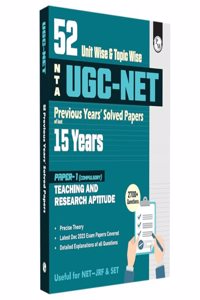 PW 52 Unitwise and Topicwise NTA UGC-NET Paper-1 (Compulsory) Previous Years Solved Papers of last 15 Years (2009-2023) with Dec 2023 Exam covered | NET, JRF, SET
