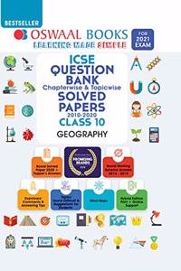 Oswaal ICSE Question Bank Class 10 Geography Book Chapterwise & Topicwise (For 2021 Exam)