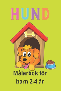 hund målarbok för barn 2-4 år