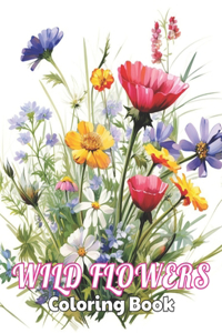 Wild Flowers Coloring Book For Adult